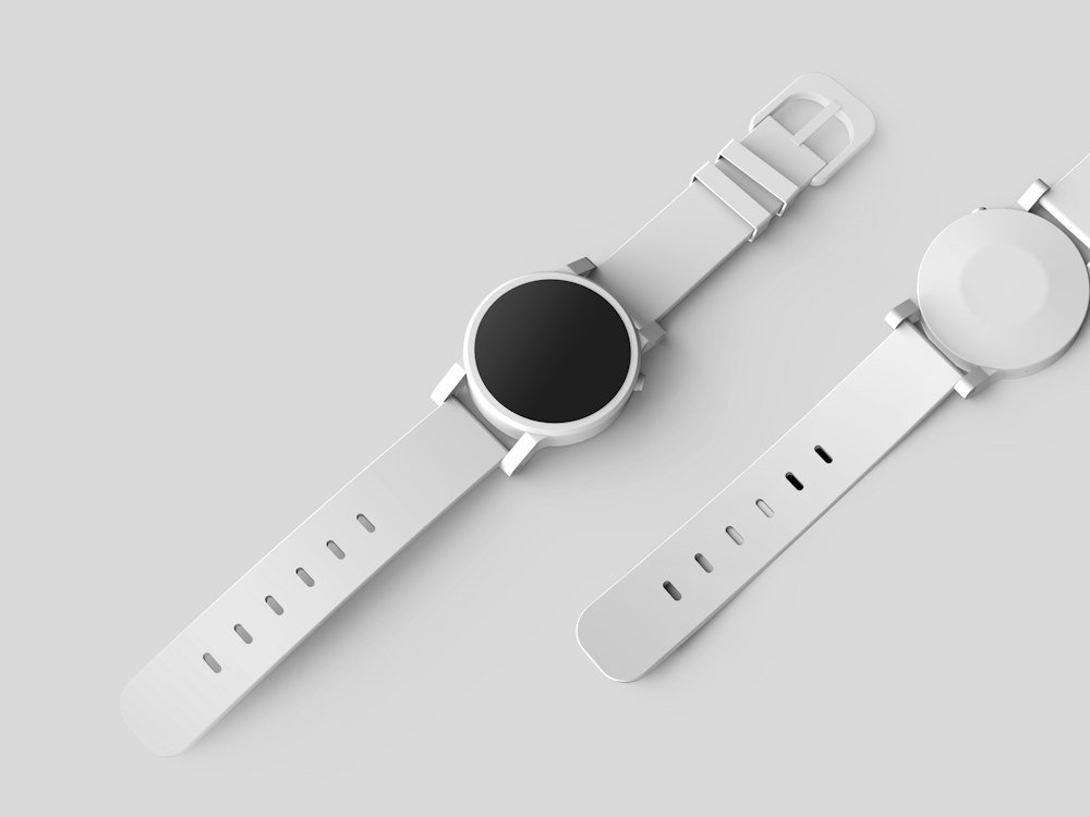 Watch photographed on a clean background