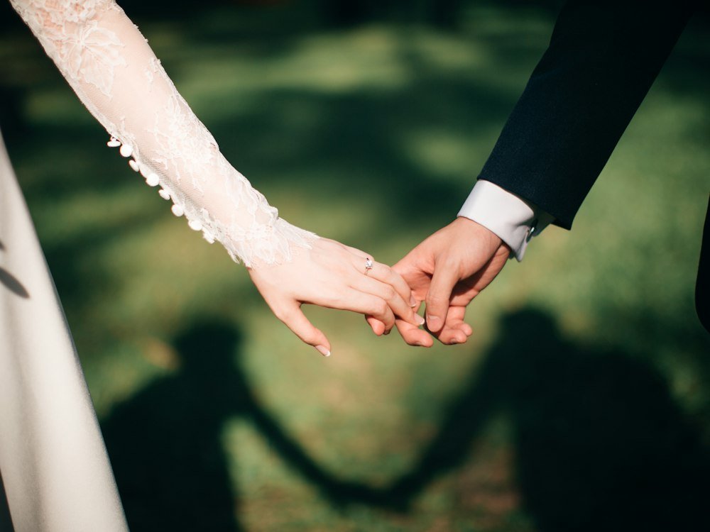 Bride beneath her veil